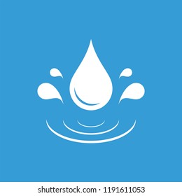 Drope flat vector icon. Water spray flat vector icon. Splash flat vector icon