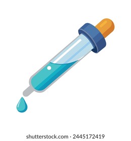 Cuentagotas Ilustración vectorial plana sobre fondo blanco