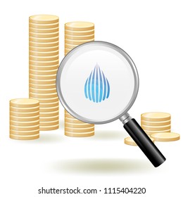 Dropil Cryptocurrency Coin Price Analytics Isolated