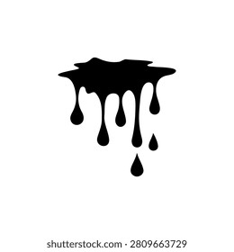 Droping blood silhouette vector flat design on white background.
