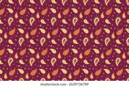 Droplet art deco and flat design symmetry. Trendy template embellishment seamless. Paisley curl by summer endless. Western leaf and native foliage.