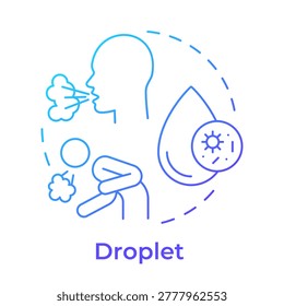 Droplet blue gradient concept