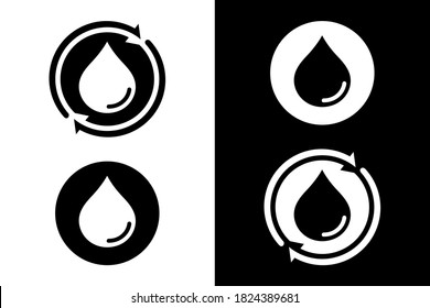 Droplet with circle concept. Very suitable in various business purposes, also for icon, symbol, logo and many more.