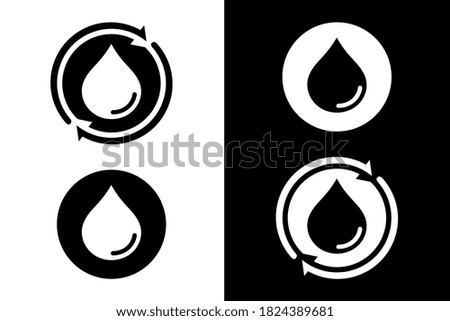 Droplet with circle concept. Very suitable in various business purposes, also for icon, symbol, logo and many more.