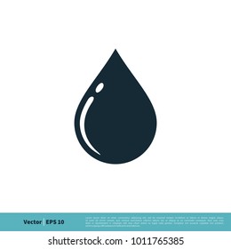 Droplet Drop Water Icon Vector Logo Template Illustration Design. Vector EPS 10.