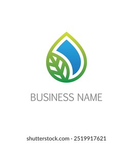 Droplet ecology organic bio logo