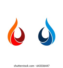 Droplet Flammable Logo Template Illustration Design. Vector EPS 10.