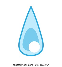 Droplet icon emoji isolated on white background