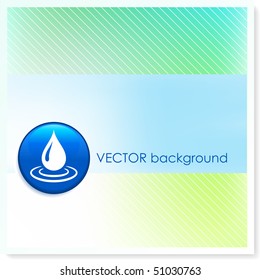 Droplet Icon Internet Button on Vector Background Original Illustration