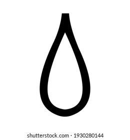 Icono de gota aislada ilustración vectorial. Icono de vector de estilo negro de alta calidad