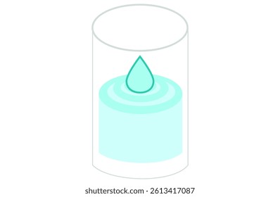  A Droplet Inside a Glass of Water