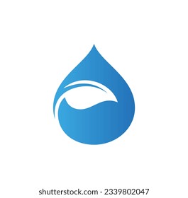 Droplet leaf bio ecology logo vector image