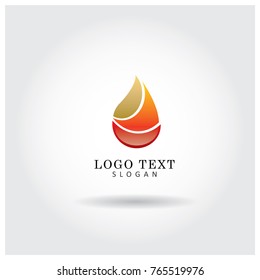 Droplet Logo Icon Vector Template