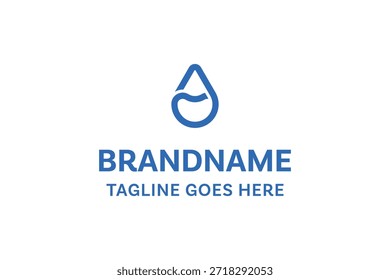 Droplet Nuts Monoline Simple Logo, symbolizing natural purity, balance, and minimal strength