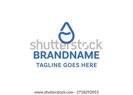 Droplet Nuts Monoline Simple Logo, symbolizing natural purity, balance, and minimal strength