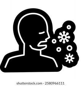 Droplet Spreading icon, Influenza Illness