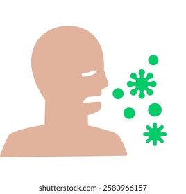 Droplet Spreading icon, Influenza Illness