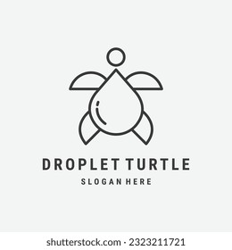  Droplet turtle logo icon design template vector illustration