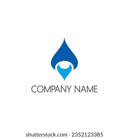 Droplet unusual water company logo vector image
