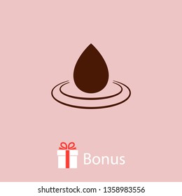 Droplet vector icon. Web design icon. Drop falls, water droplet. Drop of oil illustrator. Drop of rain icon. Vector EPS 10