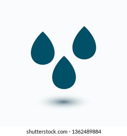 Droplet vector icon. Web design icon. Drop falls, water droplet. Drop of oil illustrator. Drop of rain icon. Vector EPS 10