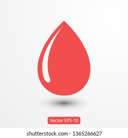 Droplet vector icon. Web design icon. Drop falls, water droplet. Drop of oil illustrator. Drop of rain icon. Vector EPS 10