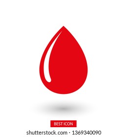 Droplet vector icon. Web design icon. Drop falls, water droplet. Drop of oil illustrator. Drop of rain icon. Vector EPS 10
