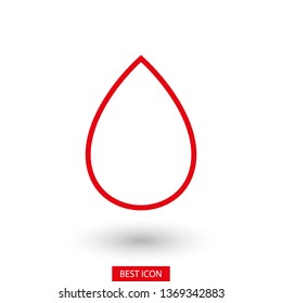 Droplet vector icon. Web design icon. Drop falls, water droplet. Drop of oil illustrator. Drop of rain icon. Vector EPS 10