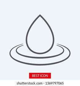 Droplet vector icon. Web design icon. Drop falls, water droplet. Drop of oil illustrator. Drop of rain icon. Vector EPS 10