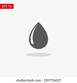 Droplet Vector Icon. Web Design Icon. Drop Falls, Water Droplet. Drop Of Oil Illustrator. Drop Of Rain Icon. Vector EPS 10