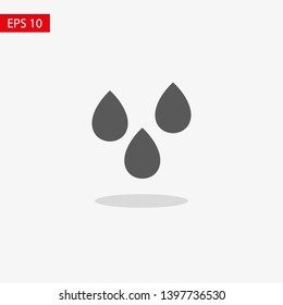 Droplet vector icon. Web design icon. Drop falls, water droplet. Drop of oil illustrator. Drop of rain icon. Vector EPS 10