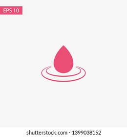 Droplet vector icon. Web design icon. Drop falls, water droplet. Drop of oil illustrator. Drop of rain icon. Vector EPS 10