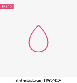 Droplet vector icon. Web design icon. Drop falls, water droplet. Drop of oil illustrator. Drop of rain icon. Vector EPS 10