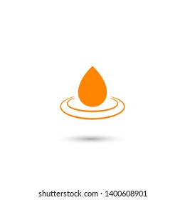 Droplet vector icon. Web design icon. Drop falls, water droplet. Drop of oil illustrator. Drop of rain icon. Vector EPS 10