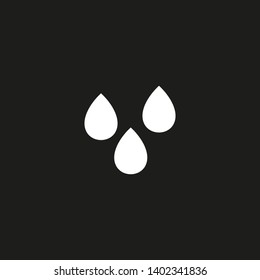 Droplet vector icon. Web design icon. Drop falls, water droplet. Drop of oil illustrator. Drop of rain icon. Vector EPS 10