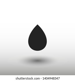 Droplet vector icon. Web design icon. Drop falls, water droplet. Drop of oil illustrator. Drop of rain icon. Vector EPS 10