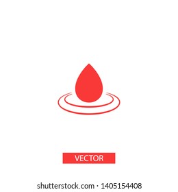 Droplet vector icon. Web design icon. Drop falls, water droplet. Drop of oil illustrator. Drop of rain icon. Vector EPS 10