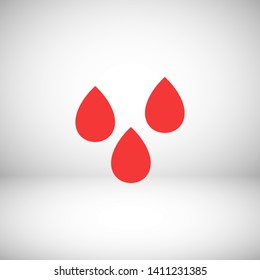 Droplet vector icon. Web design icon. Drop falls, water droplet. Drop of oil illustrator. Drop of rain icon. Vector EPS 10