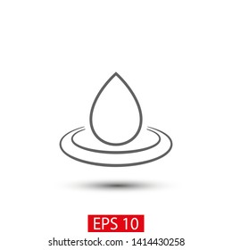 Droplet vector icon. Web design icon. Drop falls, water droplet. Drop of oil illustrator. Drop of rain icon. Vector EPS 10