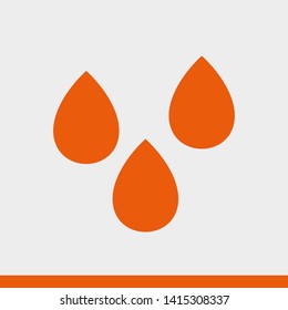 Droplet vector icon. Web design icon. Drop falls, water droplet. Drop of oil illustrator. Drop of rain icon. Vector EPS 10