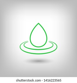 Droplet vector icon. Web design icon. Drop falls, water droplet. Drop of oil illustrator. Drop of rain icon. Vector EPS 10