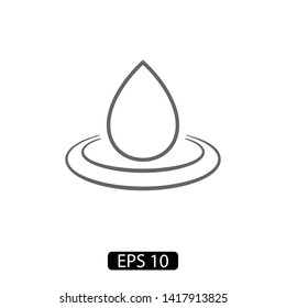 Droplet vector icon. Web design icon. Drop falls, water droplet. Drop of oil illustrator. Drop of rain icon. Vector EPS 10