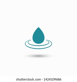 Droplet vector icon. Web design icon. Drop falls, water droplet. Drop of oil illustrator. Drop of rain icon. Vector EPS 10
