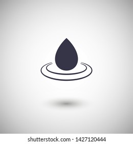 Droplet vector icon. Web design icon. Drop falls, water droplet. Drop of oil illustrator. Drop of rain icon. Vector EPS 10