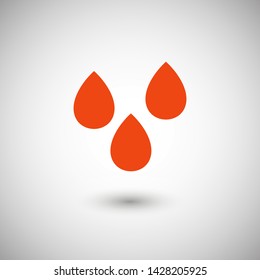 Droplet vector icon. Web design icon. Drop falls, water droplet. Drop of oil illustrator. Drop of rain icon. Vector EPS 10