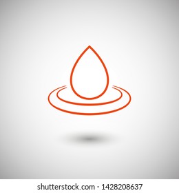 Droplet vector icon. Web design icon. Drop falls, water droplet. Drop of oil illustrator. Drop of rain icon. Vector EPS 10