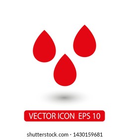 Droplet vector icon. Web design icon. Drop falls, water droplet. Drop of oil illustrator. Drop of rain icon. Vector EPS 10