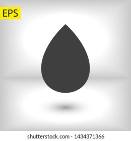 Droplet vector icon. Web design icon. Drop falls, water droplet. Drop of oil illustrator. Drop of rain icon. Vector EPS 10