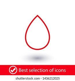 Droplet vector icon. Web design icon. Drop falls, water droplet. Drop of oil illustrator. Drop of rain icon. Vector EPS 10
