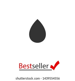 Droplet vector icon. Web design icon. Drop falls, water droplet. Drop of oil illustrator. Drop of rain icon. Vector EPS 10